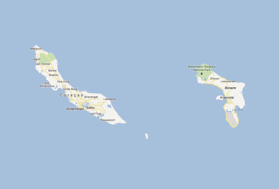 Map of Netherlands Antilles Islands
